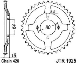 JT Sprockets 1925.51 JTR hátsó lánckerék acél