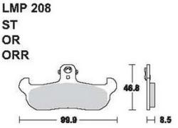 AP RACING fékbetét első GILERA 125 Apache -1991 208 ST