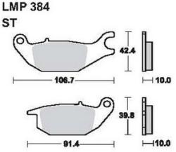 AP RACING fékbetét hátsó HONDA CBR 125 R -2004 384 ST