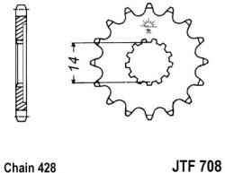 JT Sprockets 708.13 JTF első lánckerék