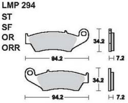 AP RACING fékbetét első HONDA TRX 450 R -2004 294 OR
