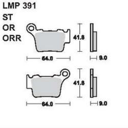 AP RACING fékbetét hátsó KTM SX 144 -2007 391 ORR