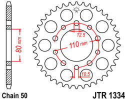 JT Sprockets 1334.34 JTR hátsó lánckerék acél