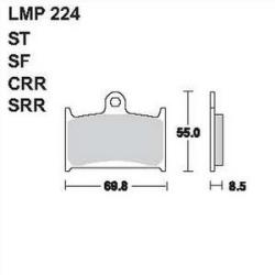 AP RACING fékbetét első YAMAHA FZR 750 R 1989-1990 224 SF