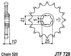 JT Sprockets 728.15 JTF első lánckerék