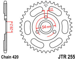 JT Sprockets 255.30 JTR hátsó lánckerék acél