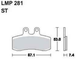 AP RACING fékbetét első MZ 125 SM SX 1999-2001 281 ST