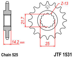 JT Sprockets 1531.15 JTF első lánckerék