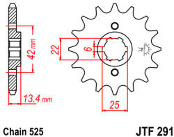 JT Sprockets 291.15 JTF első lánckerék