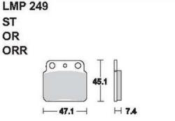 AP RACING fékbetét hátsó SUZUKI LT 500 RH-RR 1987-1995 249 OR