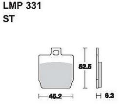 AP RACING fékbetét hátsó MBK 50 Nitro 1997-2000 331 ST