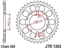 JT Sprockets JTR1303.39 hátsó lánckerék acél