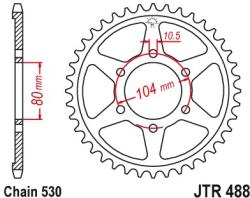 JT Sprockets JTR488.39 hátsó lánckerék acél