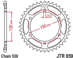 JT Sprockets JTR859.38ZBK hátsó lánckerék acél fekete