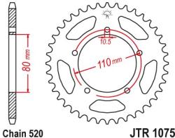 JT Sprockets JTR1075.36 hátsó lánckerék acél