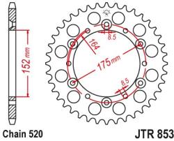 JT Sprockets JTR853.41ZBK hátsó lánckerék acél fekete