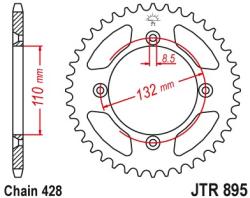 JT Sprockets JTR895.49ZBK hátsó lánckerék acél fekete