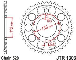 JT Sprockets JTR1303.41 hátsó lánckerék acél