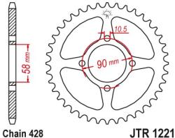 JT Sprockets JTR1221.45 hátsó lánckerék acél