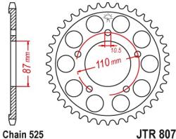 JT Sprockets JTR807.48ZBK hátsó lánckerék acél fekete