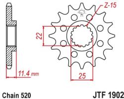 JT Sprockets JTF1902.13 első lánckerék