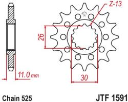 JT Sprockets JTF1591.15 első lánckerék