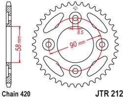 JT Sprockets JTR212.37 hátsó lánckerék acél