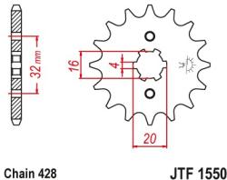 JT Sprockets JTF1550.13 első lánckerék