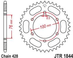 JT Sprockets JTR1844.40 hátsó lánckerék acél