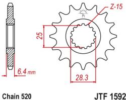 JT Sprockets JTF1592.16 első lánckerék