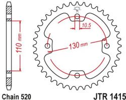 JT Sprockets JTR1415.40 hátsó lánckerék acél