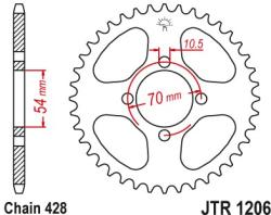 JT Sprockets JTR1206.42ZBK hátsó lánckerék acél fekete