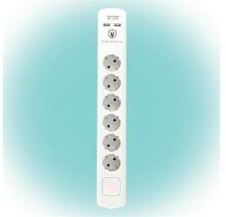 Somogyi Elektronic 8 Plug + 2 USB 1,4 m Switch (NVT 06K USB/WH)