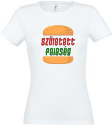 Partikellékek Született feleség hamburgeres lánybúcsú póló több színben