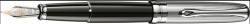 Stilou de lux DIPLOMAT Excellence A - guilloch chrome black - penita aurita 14kt