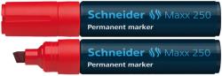 Permanent marker SCHNEIDER Maxx 250, varf tesit 2+7mm - rosu