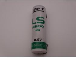 Saft LS14500CNR baterie litiu AA 3.6V 2600mAh cu lamele pentru lipire
