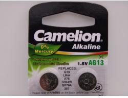 Camelion AG13, baterie ceas 1.5V alcalina, Ag13 G13 LR44 A76 SR44W GP76A 357 blister 10