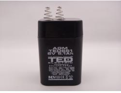 TED Electric Acumulator 6V 5Ah 67x67x97mm tip 4R25 cu borne tip arculete Ted TD4R25