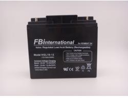 FB International Acumulator 12V 18Ah pentru UPS, alarma, VRLA, AGM FBinternational for ROMBAT