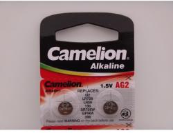 Camelion AG2, baterie ceas 1.5V alcalina, LR726, LR59, 196, SR726W, GP96A, 396 blister 10 Baterii de unica folosinta