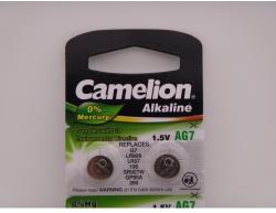Camelion AG7, baterie ceas 1.5V alcalina, LR926, LR57, 195, SR927W, GP95A, 395 blister 10