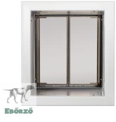  PlexiDor® "M" méretű falba építhető kutyaajtó - Fehér színű (856853003169)