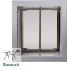  PlexiDor® "M" méretű falba építhető kutyaajtó - Ezüst színű (856853003152)