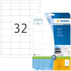 Herma No. 4200 fehér színű 48, 3 x 33, 8 mm méretű, univerzálisan nyomtatható, öntapadós etikett címke, permanens ragasztóval A4-es íven - kiszerelés: 800 címke / 25 ív