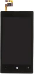 NBA001LCD2220 Nokia Lumia 520 fekete OEM LCD kijelző érintővel kerettel, előlap (NBA001LCD2220)
