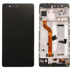 NBA001LCD2037 Huawei P9 fekete LCD kijelző érintővel kerettel előlap (NBA001LCD2037)