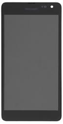 NBA001LCD2205 Nokia Lumia 535 fekete OEM LCD kijelző érintővel kerettel, előlap (NBA001LCD2205)