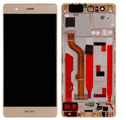 NBA001LCD2038 Huawei P9 arany LCD kijelző érintővel kerettel előlap (NBA001LCD2038)