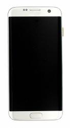 Samsung NBA001LCD2302 Gyári Samsung Galaxy S7 Edge G935F ezüst LCD kijelző érintővel kerettel előlap (NBA001LCD2302)